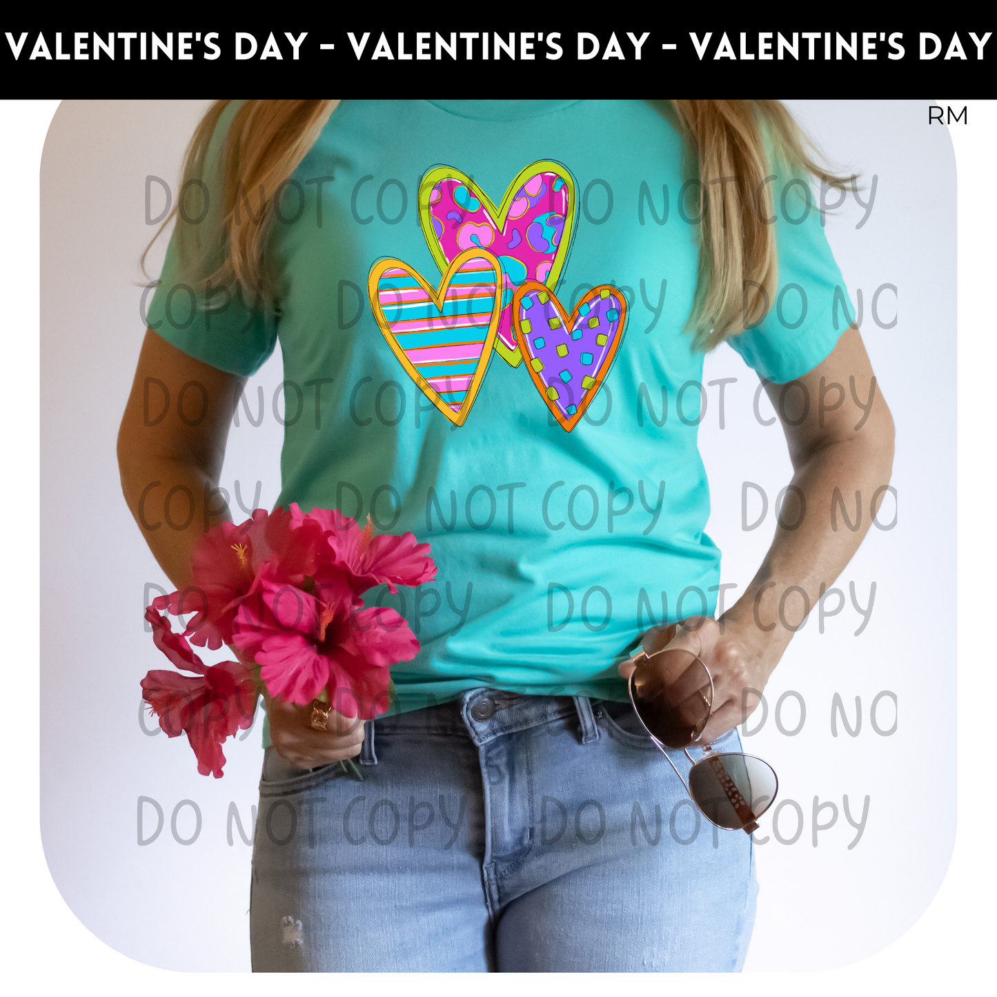 Love Patterned Hearts Adult Shirt- Valentine 496