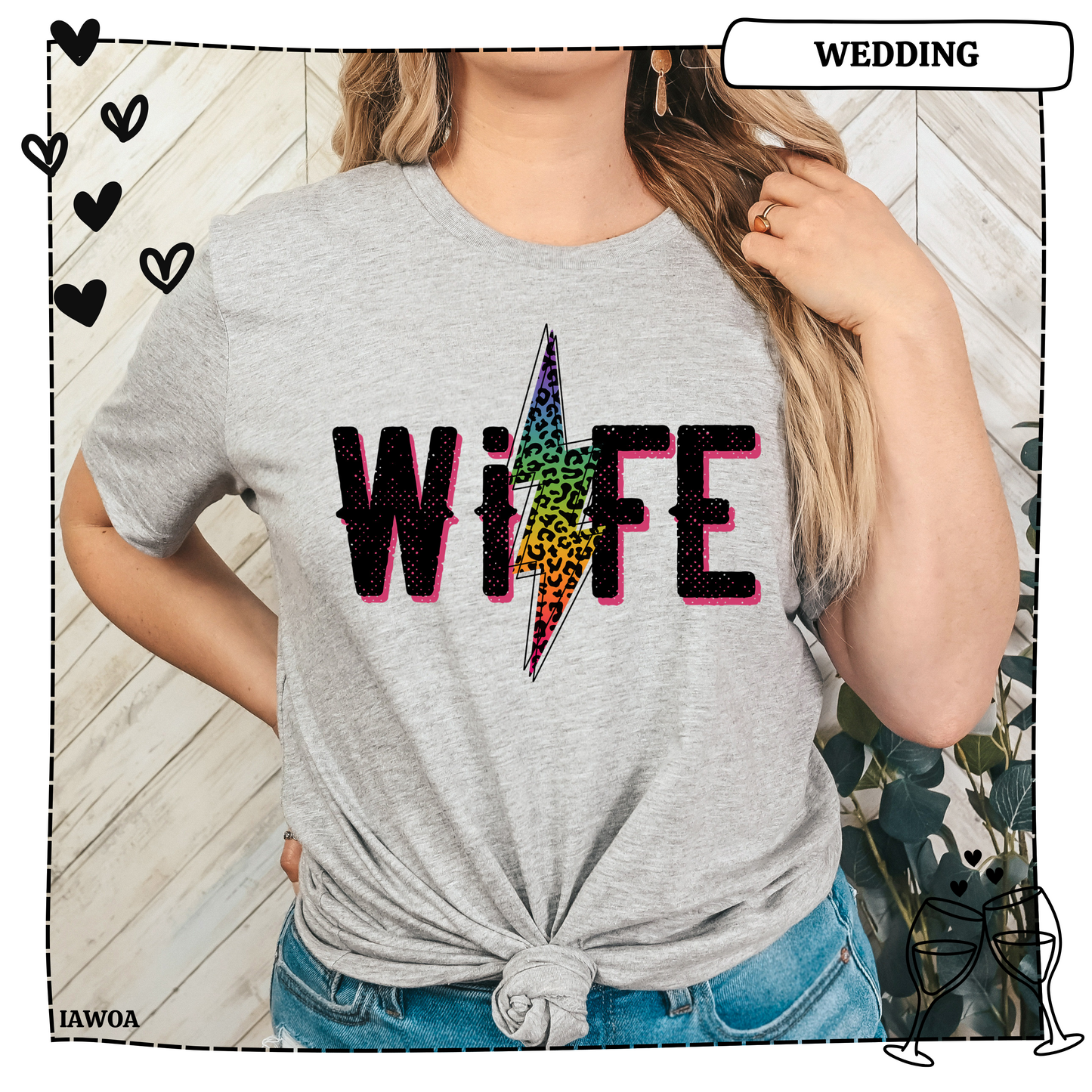 Wife Lightening Bolt Adult Shirt-Wedding 20
