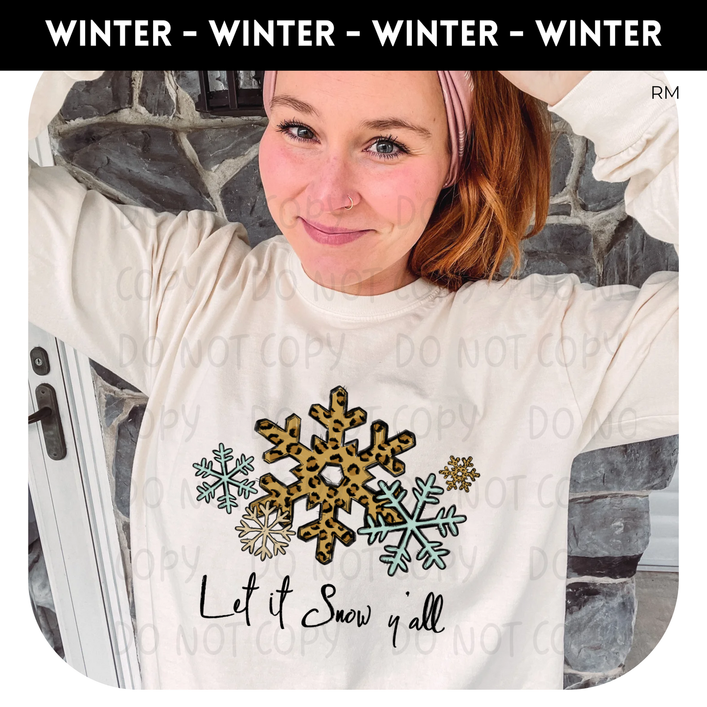 Let It Snow Y'All Adult Shirt- Winter 2