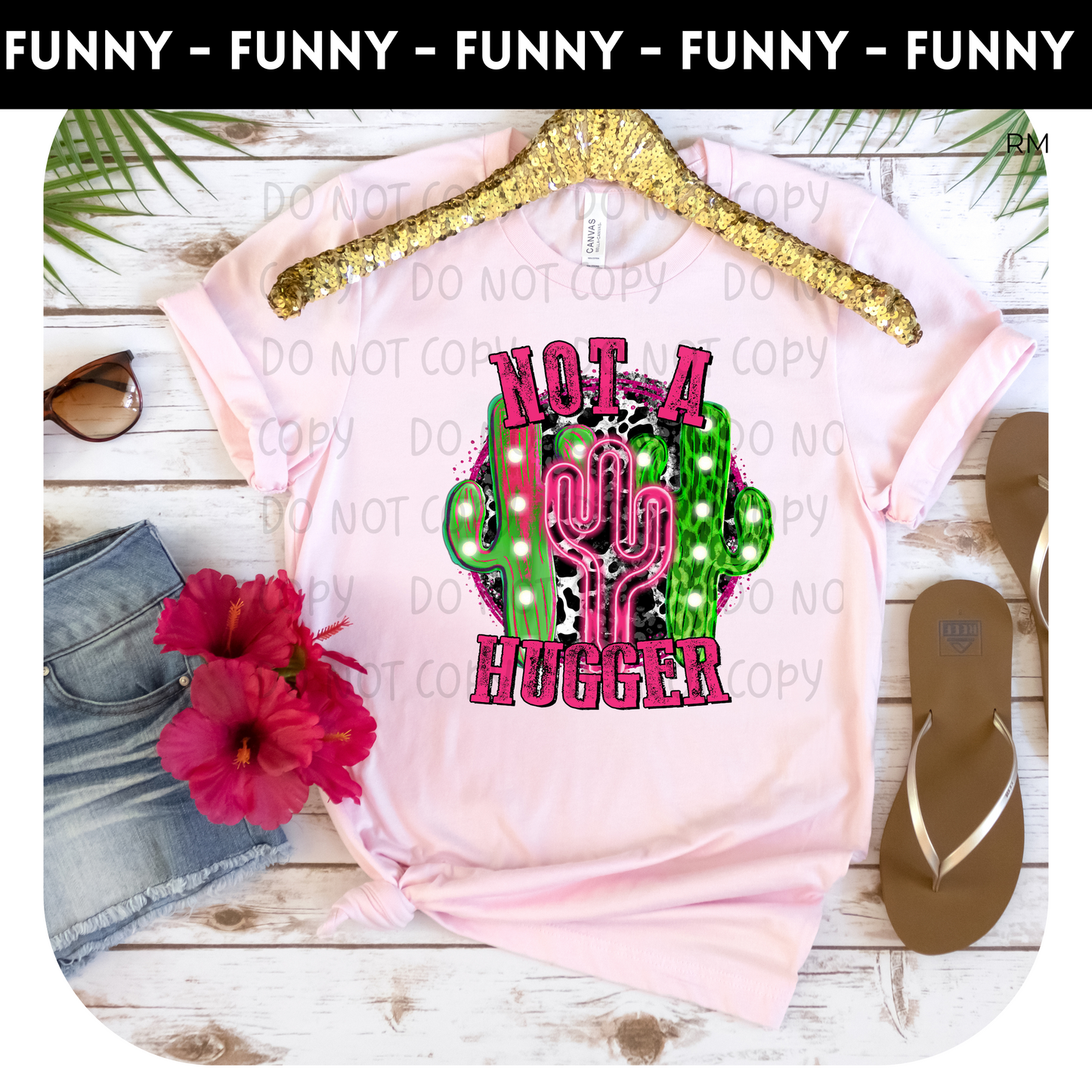 Not A Hugger Adult Shirt- Boho 112