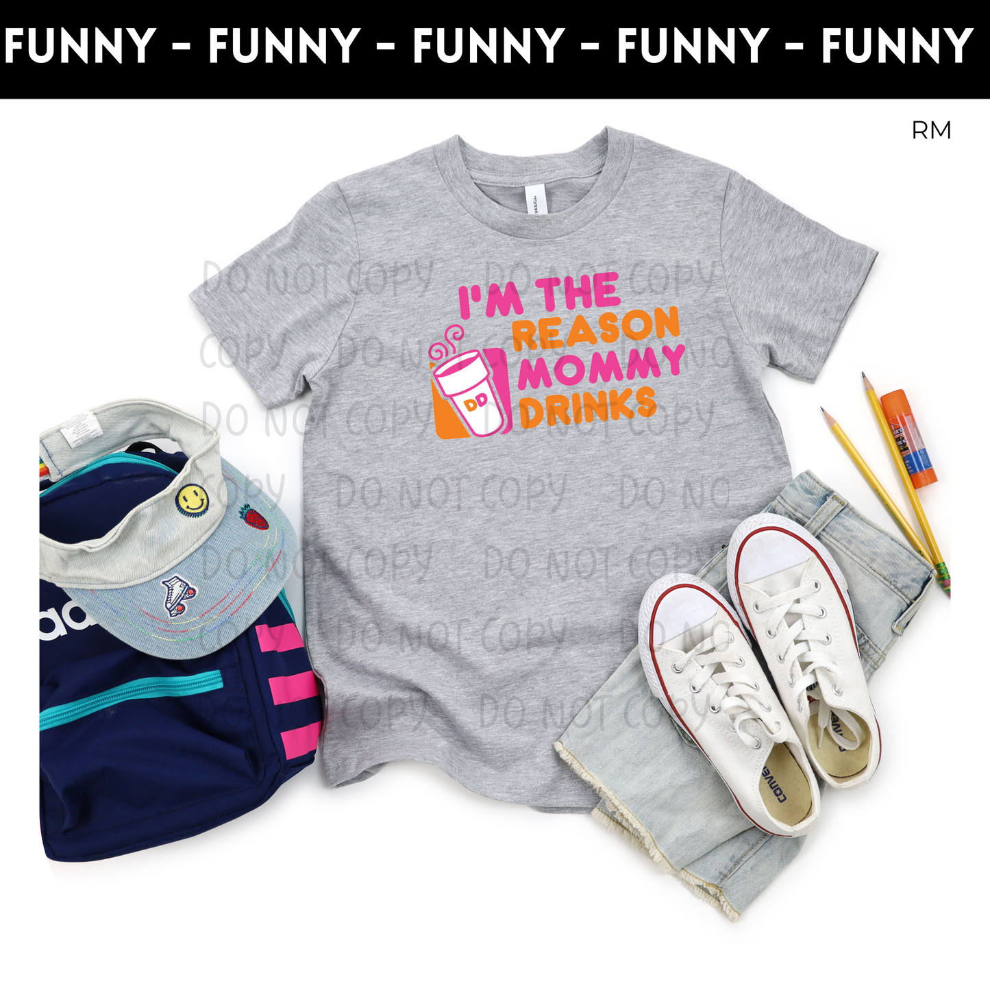 I'm The Reason Mommy Drink Youth Shirt - Coffe 18 Kids