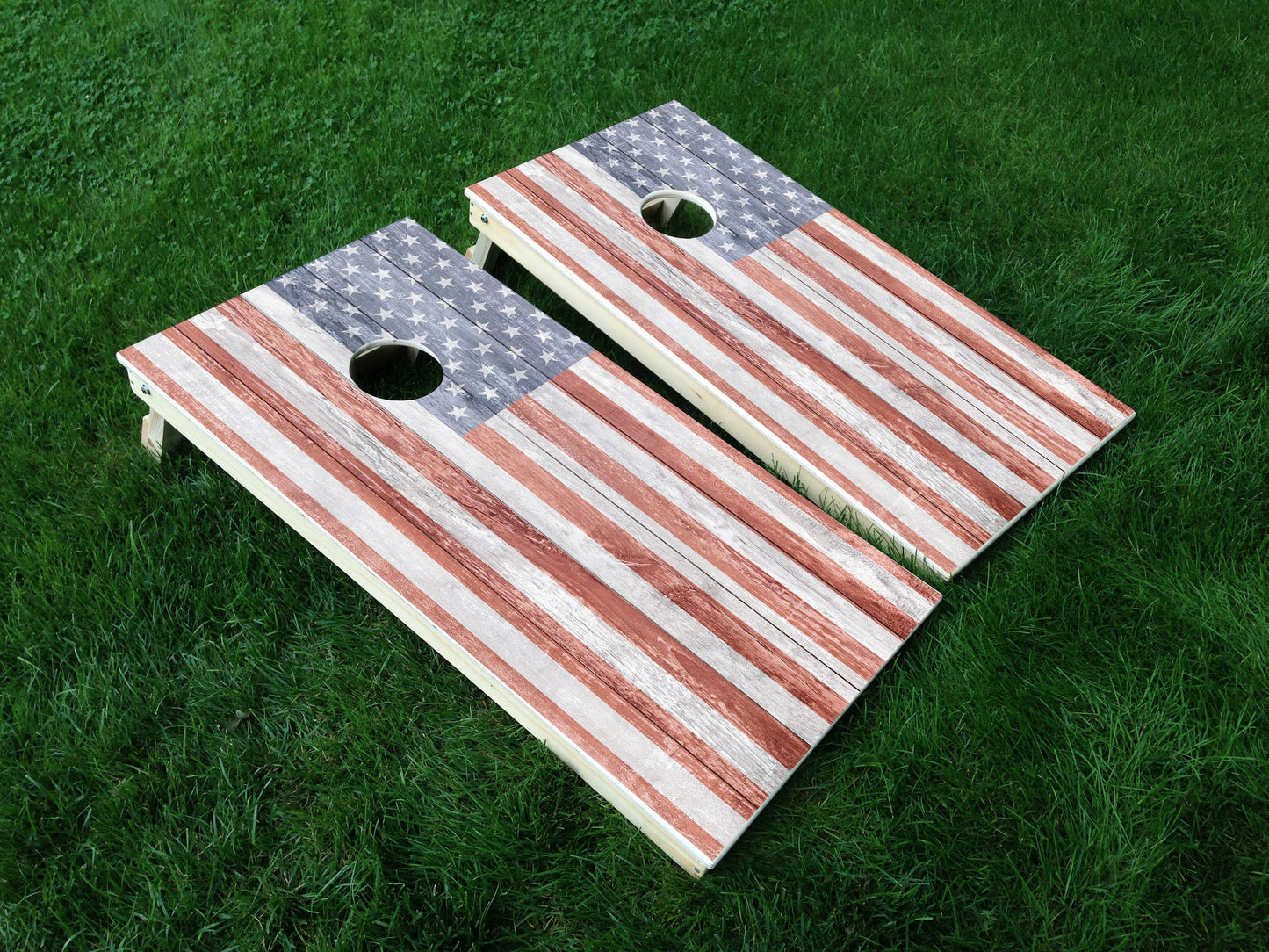 America 17 American Flag Eagle Military Cornhole Wrap Decal Sticker SET OF 2 PRINTS