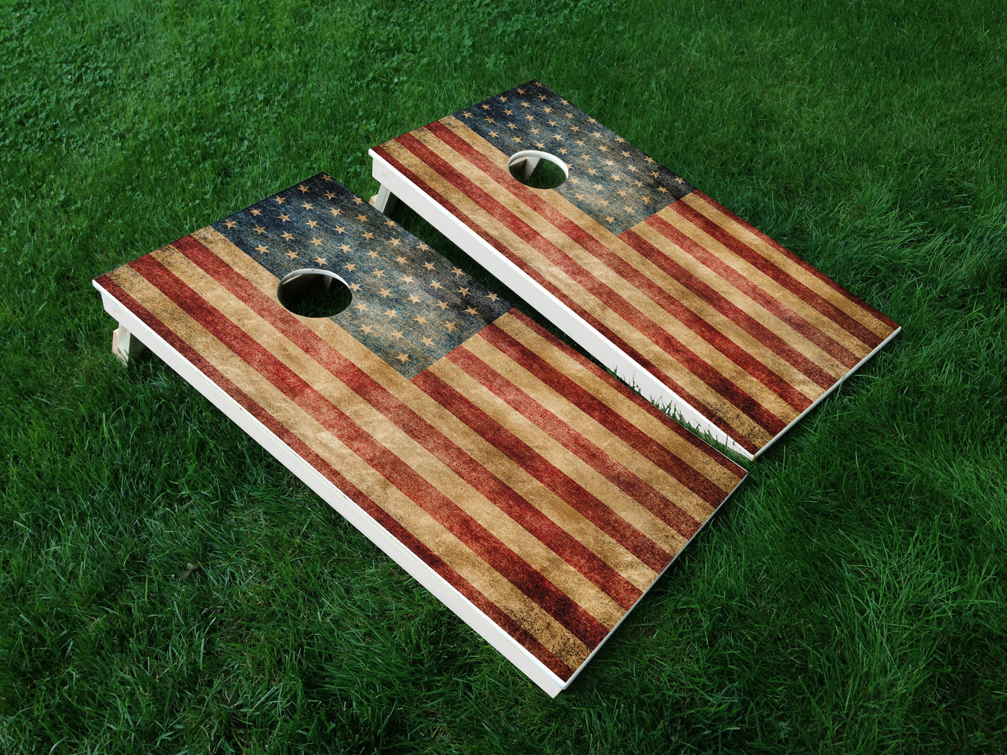 America 09 American Flag Eagle Military Cornhole Wrap Decal Sticker SET OF 2 PRINTS