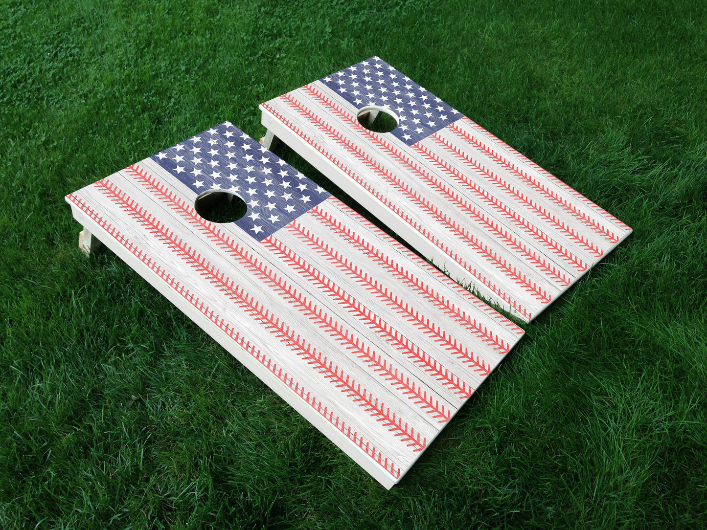 America 10 American Flag Eagle Military Cornhole Wrap Decal Sticker SET OF 2 PRINTS