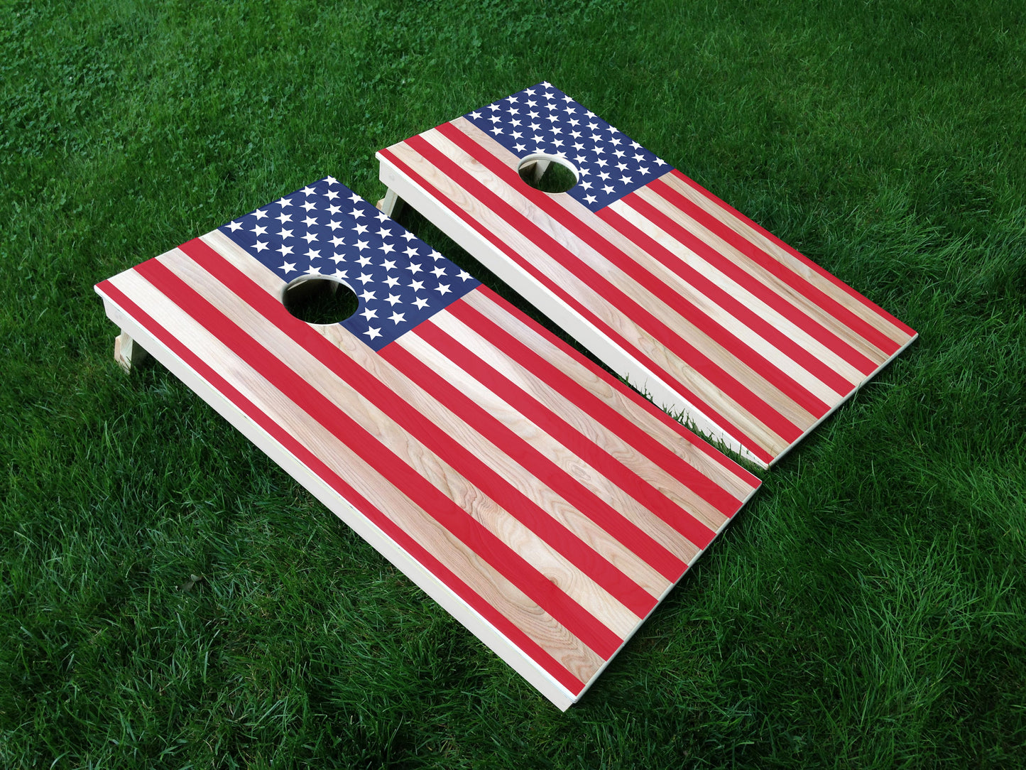 America 05 American Flag Eagle Military Cornhole Wrap Decal Sticker SET OF 2 PRINTS