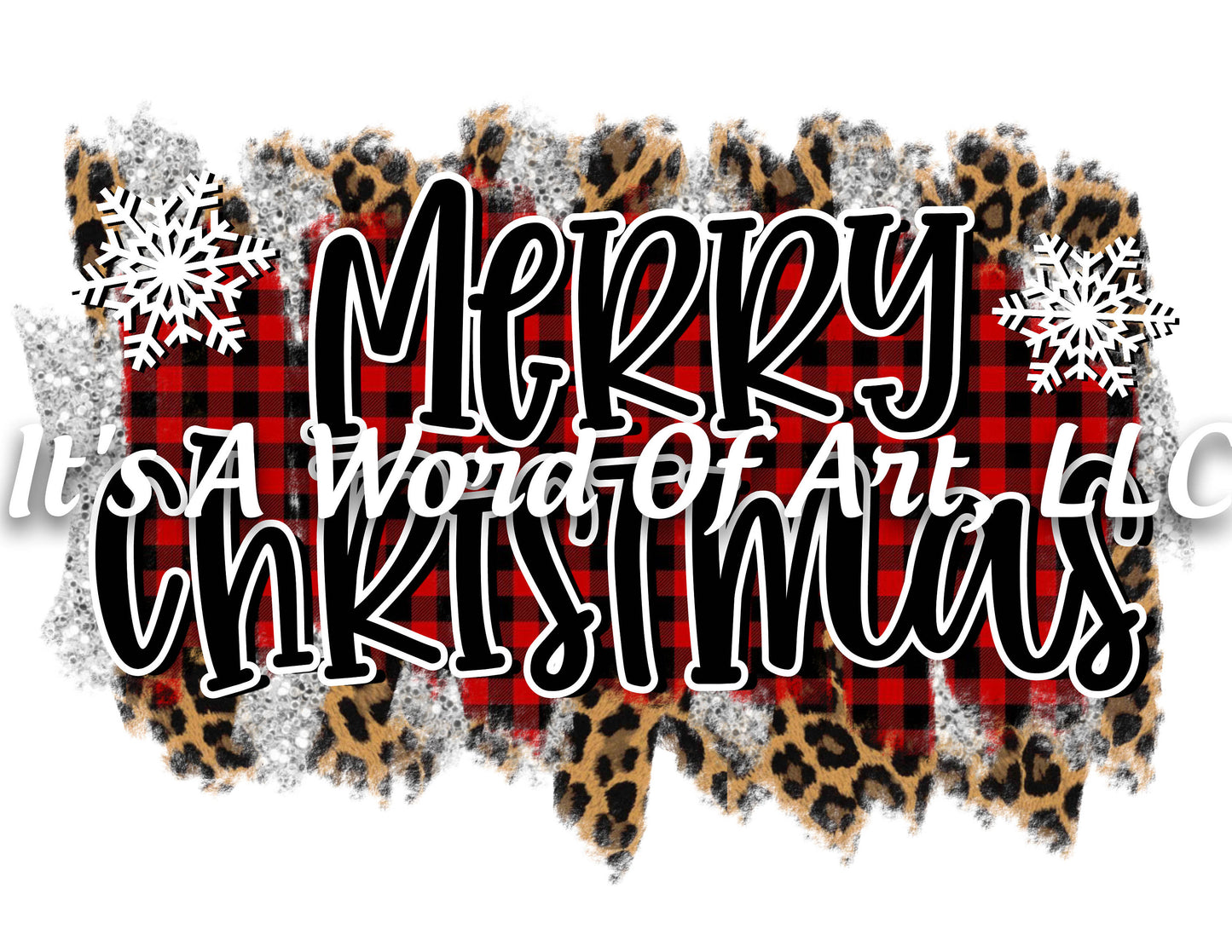 Christmas 195 - Merry Christmas Buffalo Plaid Sparkles - Sublimation Transfer Set/Ready To Press Sublimation Transfer/Sublimation Transfer