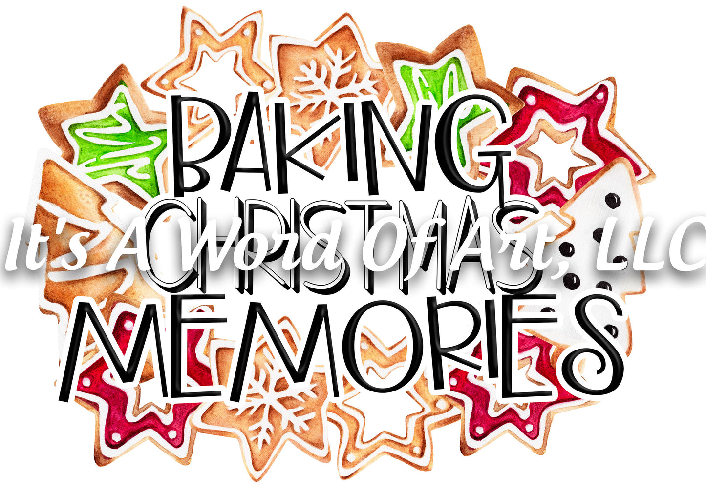 Christmas 182 - Baking Christmas Memories - Sublimation Transfer Set/Ready To Press Sublimation Transfer/Sublimation Transfer