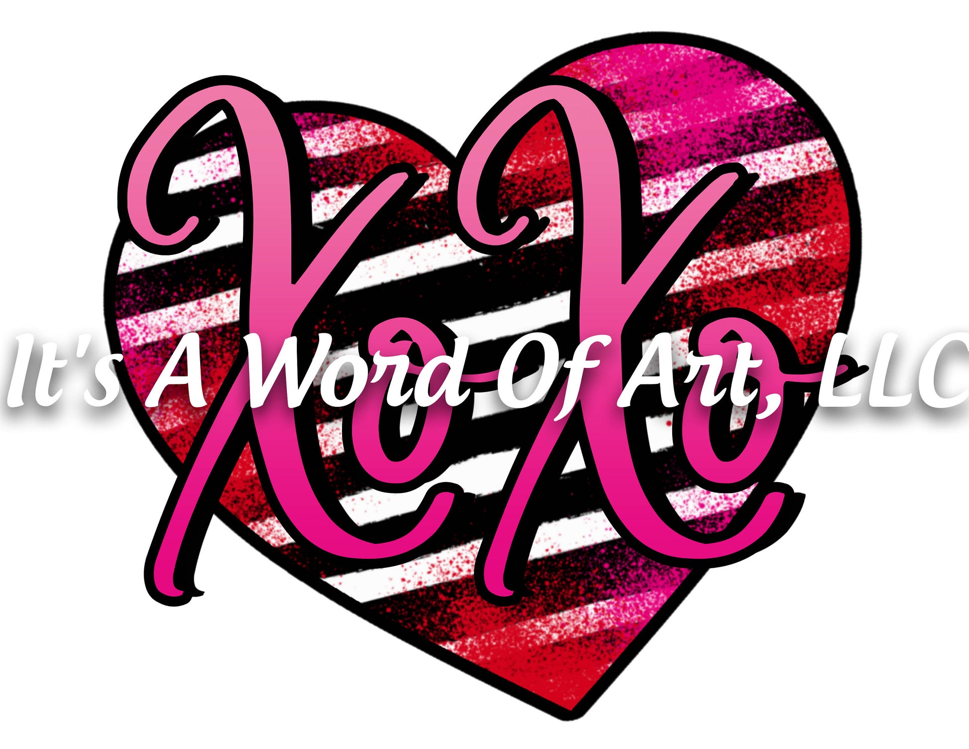 Valentines Day 22 - XO XO Heart Stripes - Sublimation Transfer Set/Ready To Press Sublimation Transfer/Sublimation Transfer