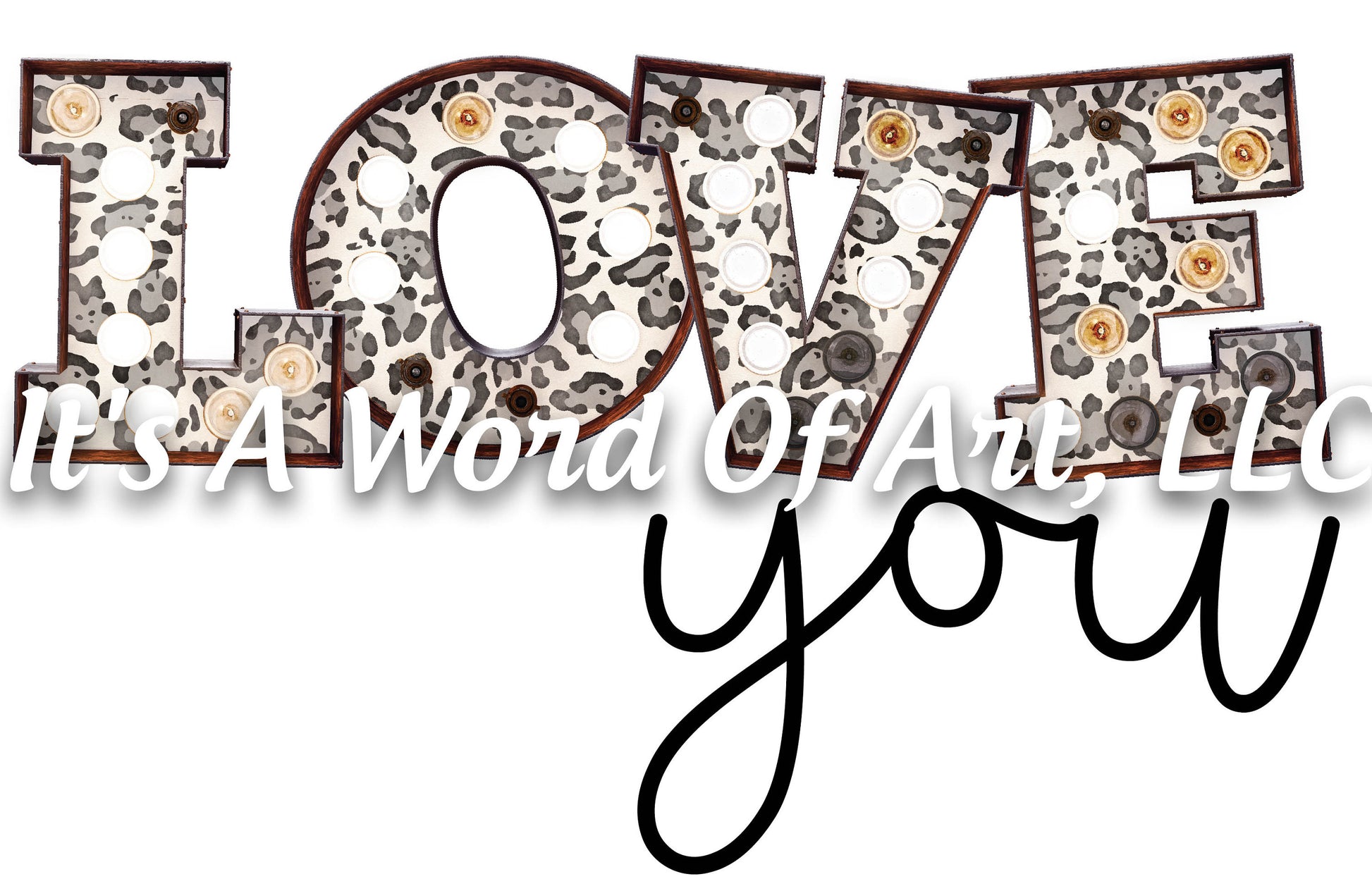 Valentines Day 37 - Love you Leopard - Sublimation Transfer Set/Ready To Press Sublimation Transfer/Sublimation Transfer