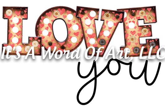 Valentines Day 44 - Love you Leopard Orange - Sublimation Transfer Set/Ready To Press Sublimation Transfer/Sublimation Transfer