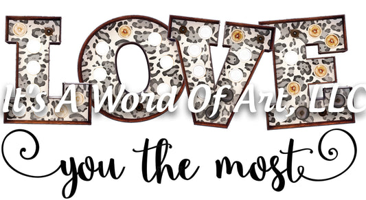 Valentines Day 48 - Love you The Most - Sublimation Transfer Set/Ready To Press Sublimation Transfer/Sublimation Transfer