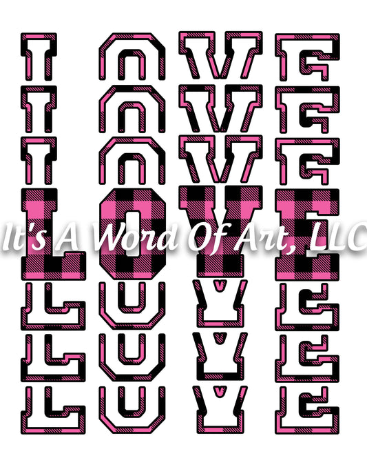 Valentines Day 83 - LOVE LOVE LOVE Repeated - Sublimation Transfer Set/Ready To Press Sublimation Transfer/Sublimation Transfer