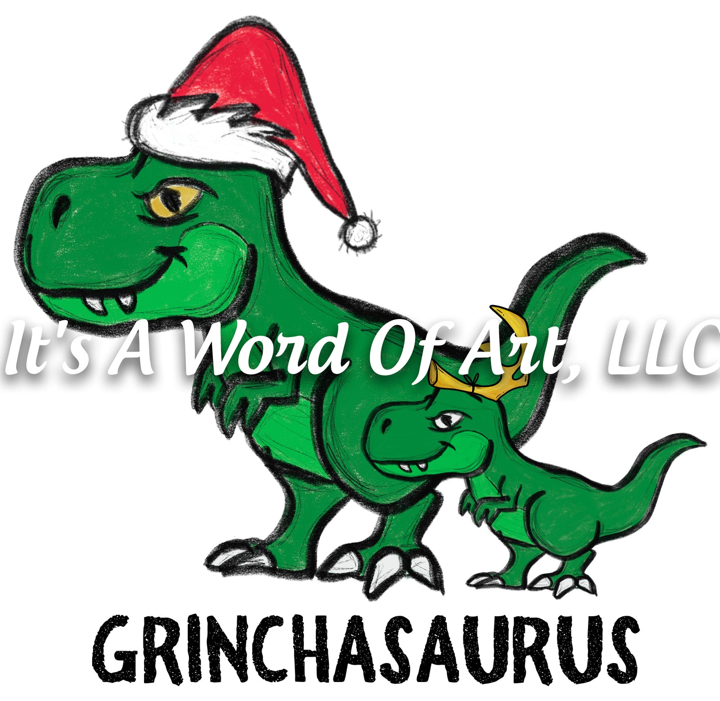 Christmas 278 - Grinchasaurus - Sublimation Transfer Set/Ready To Press Sublimation Transfer/Sublimation Transfer