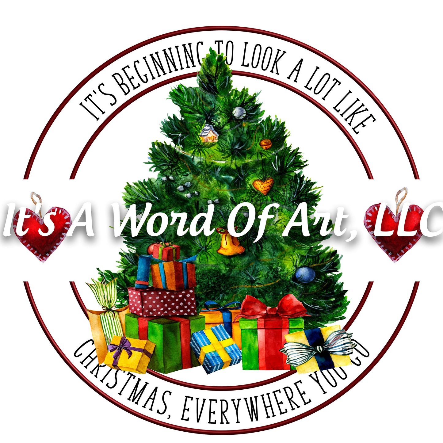 Christmas 170 - It's beginning to look a lot like Christmas Everywhere you Go - Sublimation Transfer Set/Ready To Press Sublimation Transfer