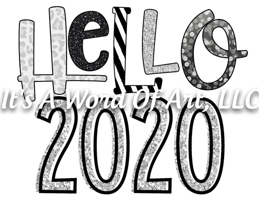 New Years 7 - Hello 2020 Stars and Stripes - Sublimation Transfer Set/Ready To Press Sublimation Transfer/Sublimation Transfer