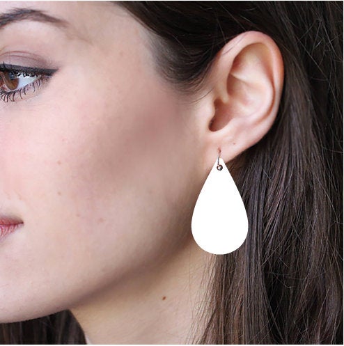 Sublimation Earring Blank Acrylic - Tear Drop Shape -Sublimatable Acrylic White Earrings - No Hardware Included - Ready to Press
