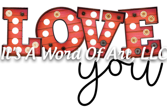 Valentines Day 46 - Love you Leopard Wood - Sublimation Transfer Set/Ready To Press Sublimation Transfer/Sublimation Transfer