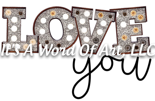 Valentines Day 47 - Love you Leopard Flowers - Sublimation Transfer Set/Ready To Press Sublimation Transfer/Sublimation Transfer