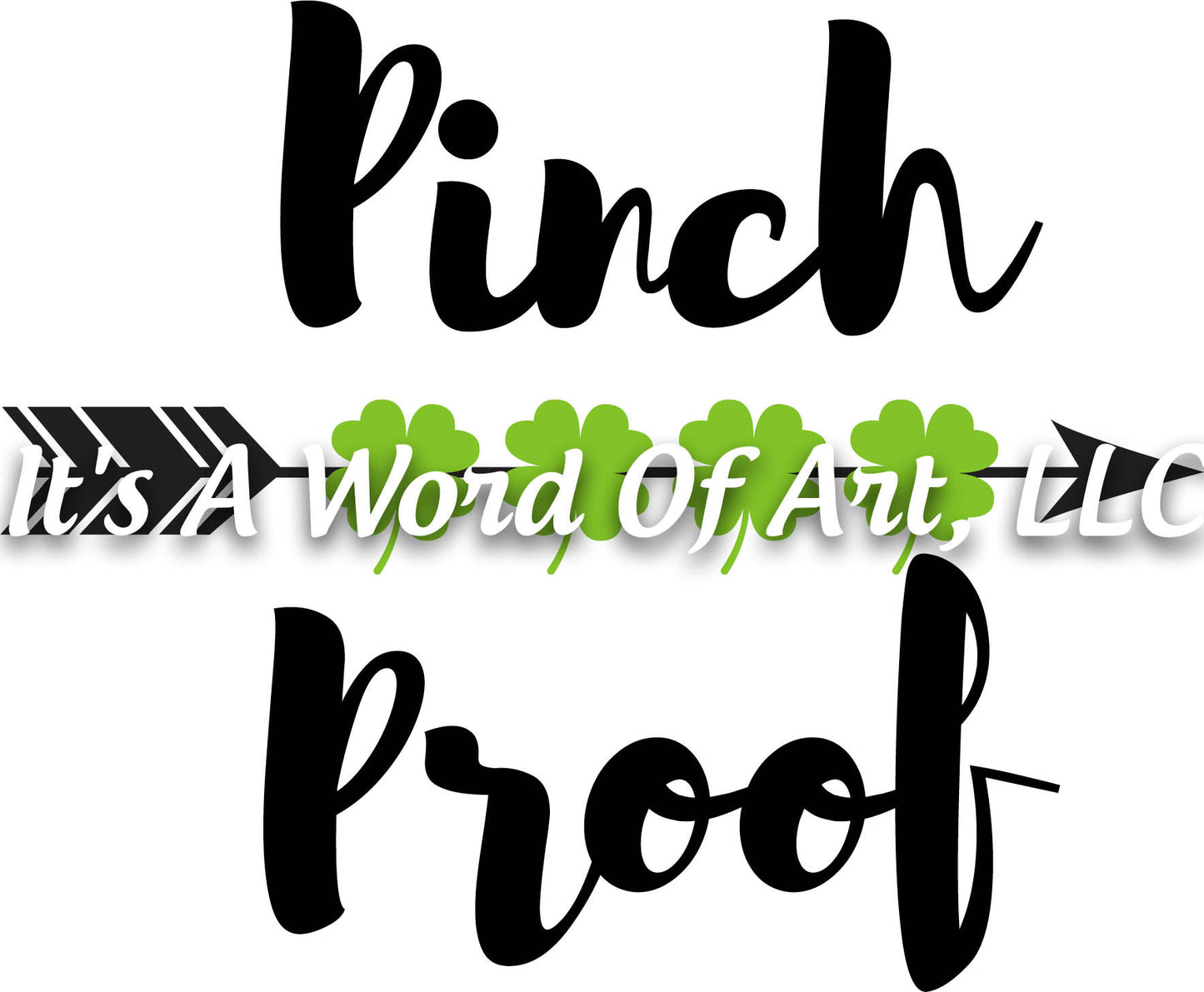 St. Patricks Day 15 - Pinch Proof Arrow with Clover - Sublimation Transfer Set/Ready To Press Sublimation Transfer