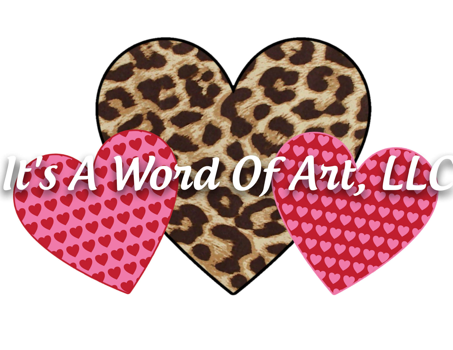 Valentines Day 150 - Leopard Heart Plaid Heart Polka Dot Heart - Sublimation Transfer Set/Ready To Press Sublimation Transfer
