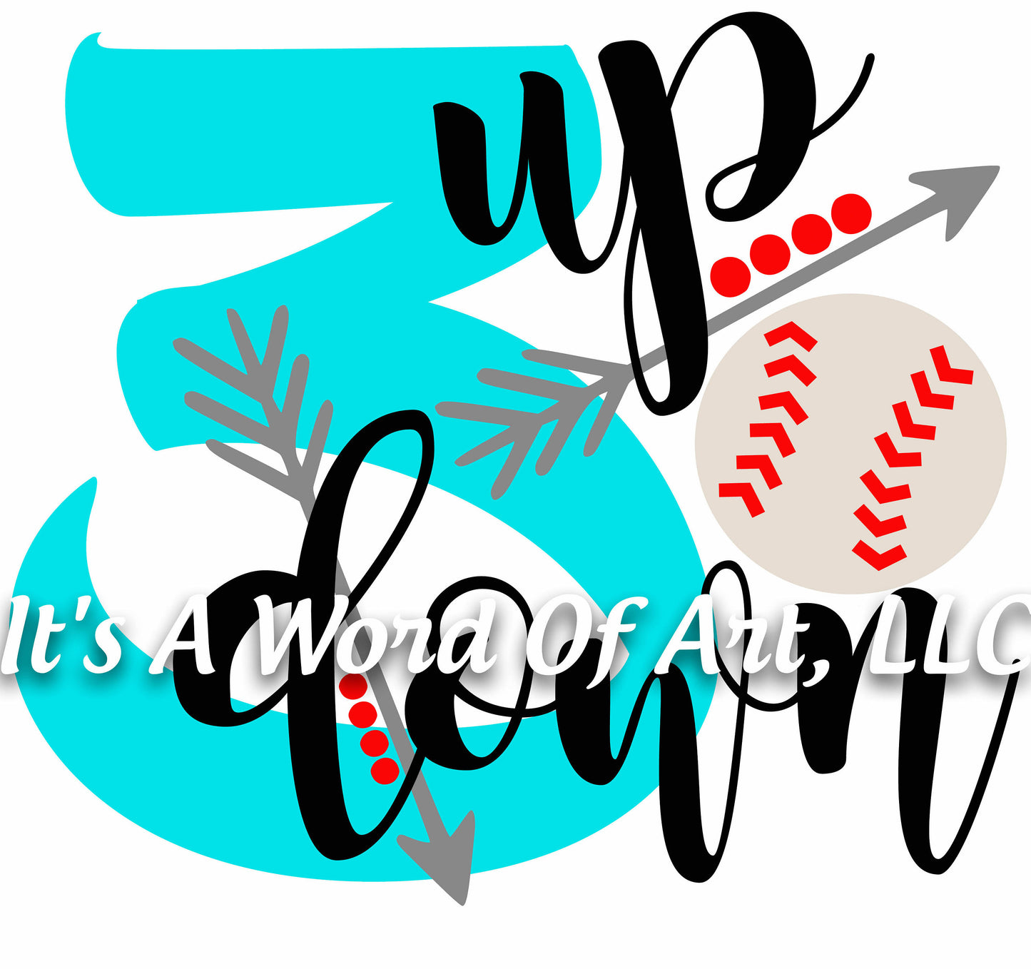 Baseball 8 - 3 Up 3 Down - Sublimation Transfer Set/Ready To Press Sublimation Transfer/Sublimation Transfer - Three Up Three Down - Strikes