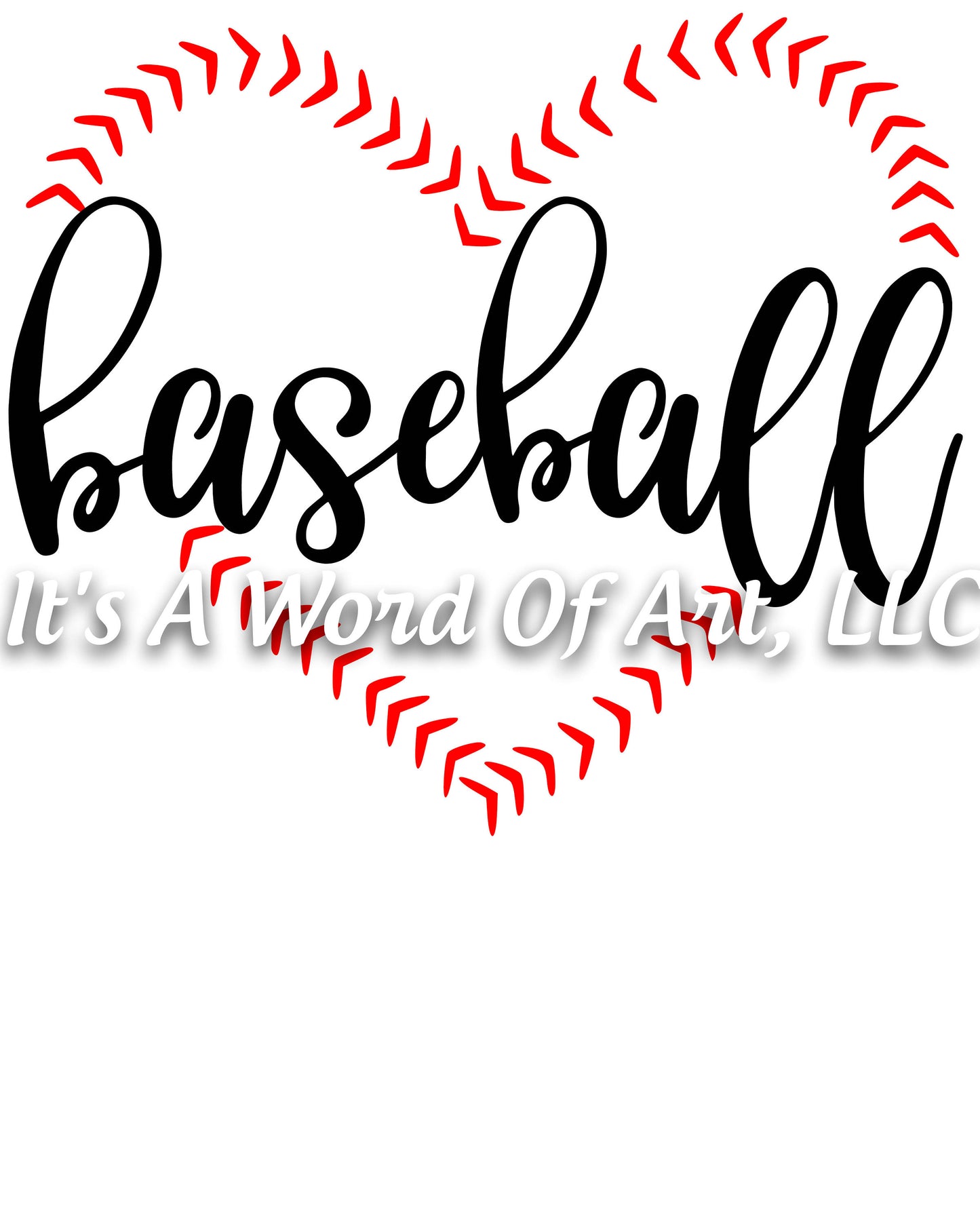 Baseball 34 - Baseball Lace Heart Softball - Sublimation Transfer Set/Ready To Press Sublimation Transfer/Sublimation Transfer