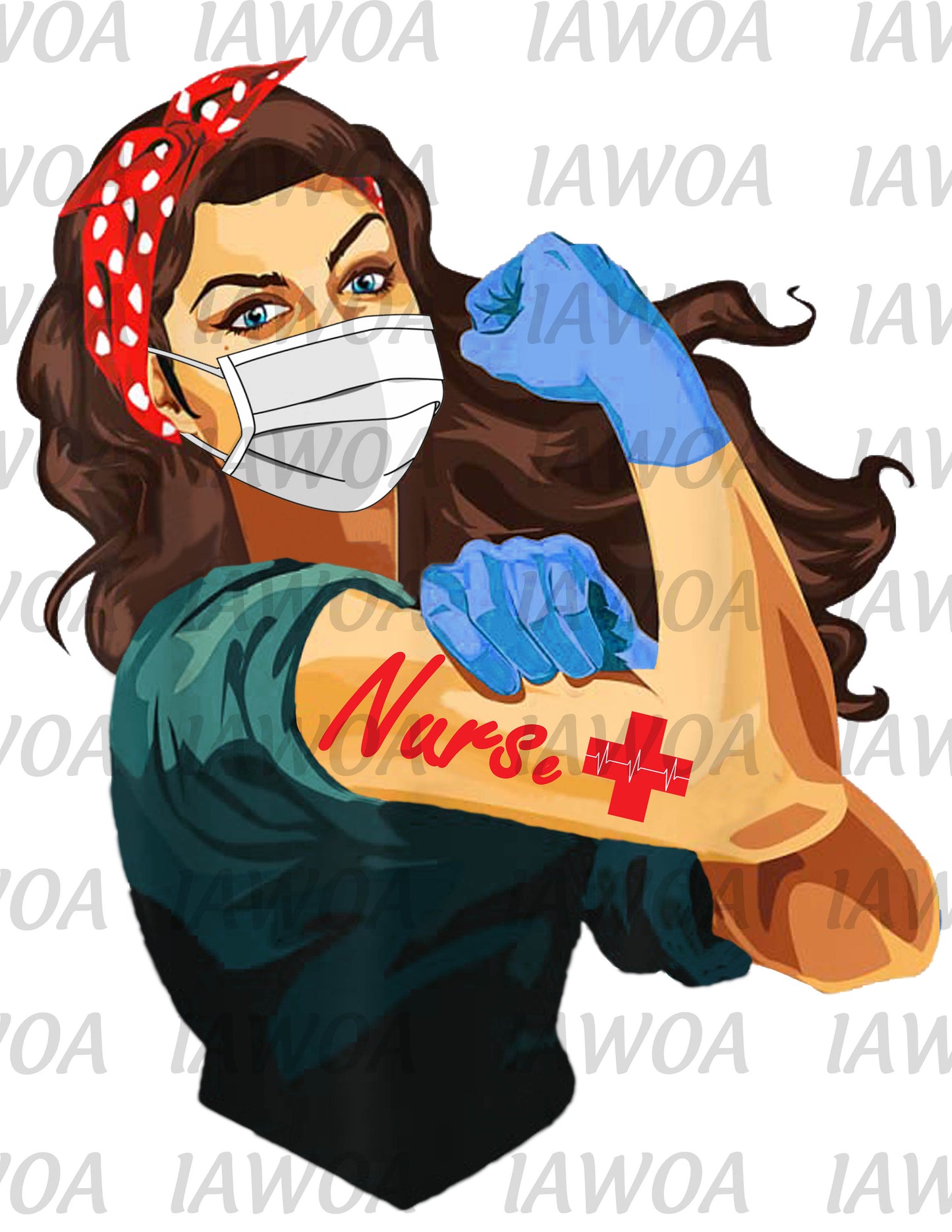 Rosie Riveter 07 - Nurse Emergency Frontline Workers - Sublimation Transfer Set/Ready To Press Sublimation Transfer/Sublimation Transfer