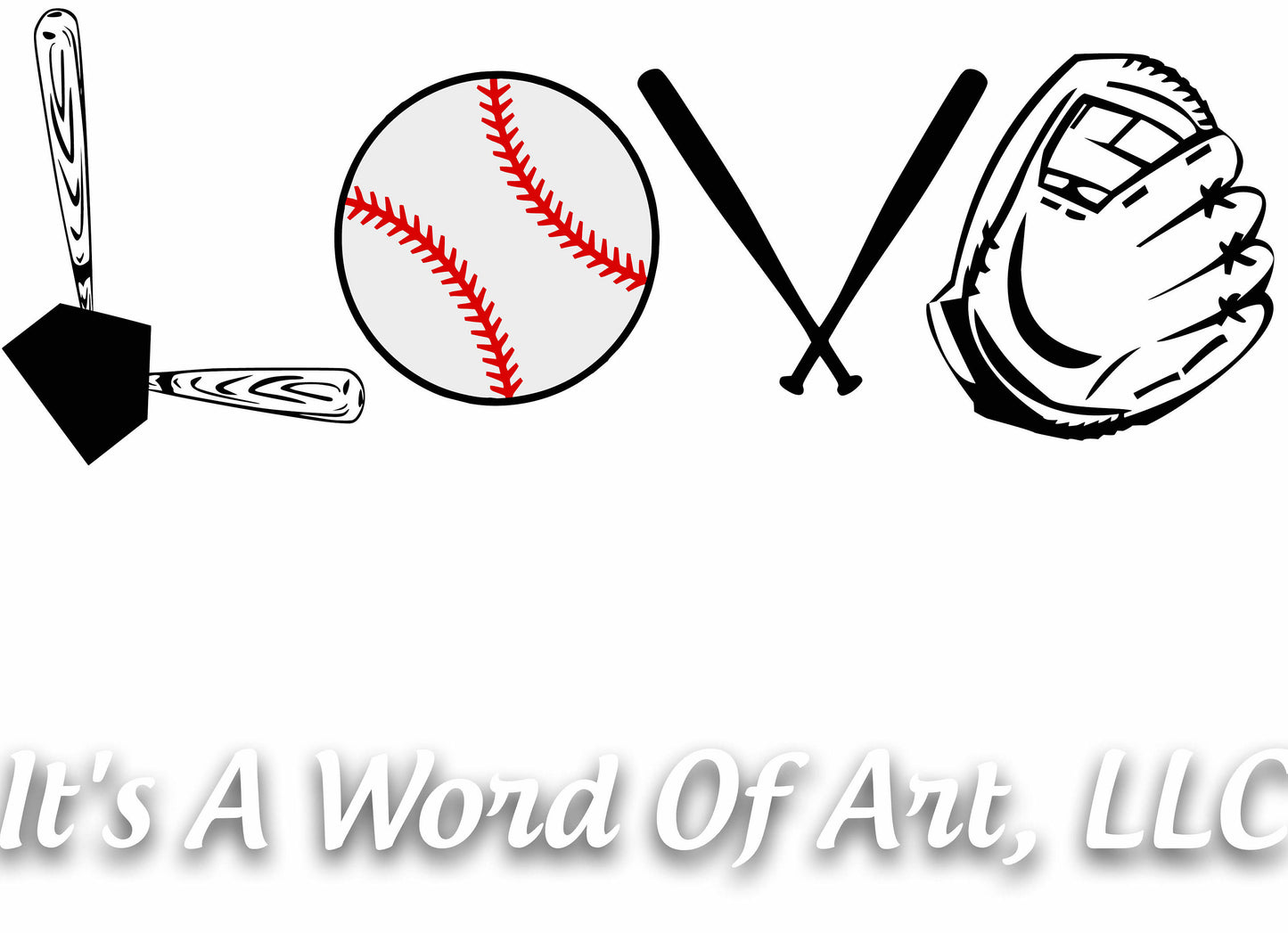 Baseball 5 - LOVE Baseball Symbols - Sublimation Transfer Set/Ready To Press Sublimation Transfer/Sublimation Transfer