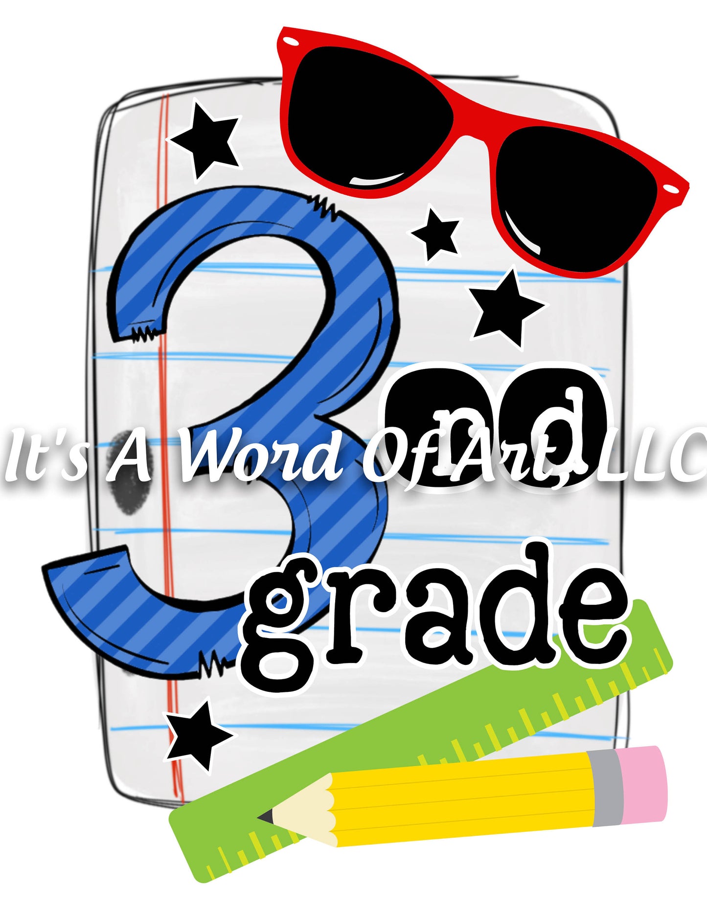 Back to School 7 - Third Grade 3rd grade Return to School -Sublimation Transfer Set/Ready To Press Sublimation Transfer/Sublimation Transfer