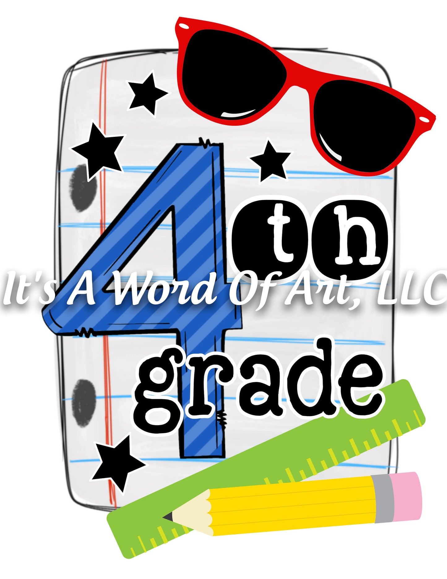 Back to School 8- Fourth Grade 4th grade Return to School -Sublimation Transfer Set/Ready To Press Sublimation Transfer/Sublimation Transfer