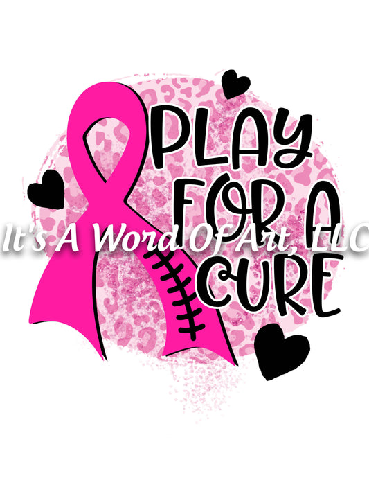 Breast Cancer Awareness 16 - Play for a Cure Football Powder Puff High School - Sublimation Transfer Set/Ready To Press Sublimation Transfer