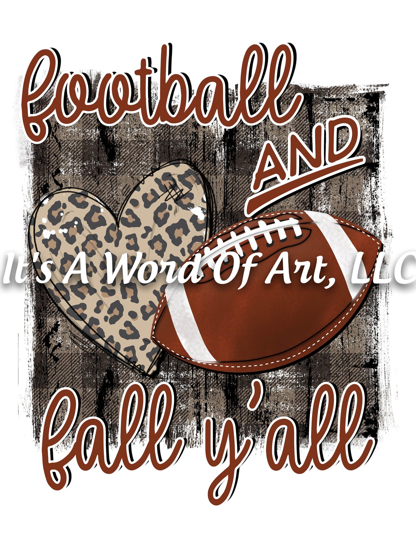 Football 06 - Football And Fall Y'all Leopard Print Season - Sublimation Transfer Set/Ready To Press Sublimation Transfer Sub Transfer3