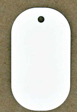 Sublimation Dog Tag BLANKS Single White Sided - Pack of 5, 10, 15, 20, 25 - Triple UV Coated .025" Thick