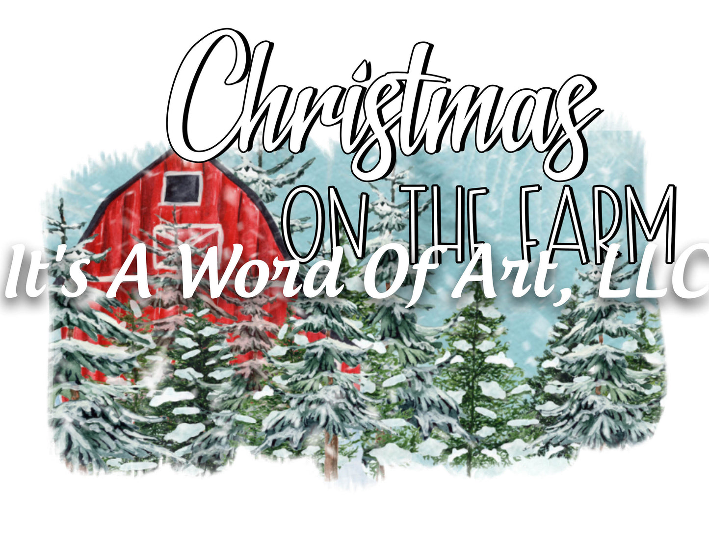 Christmas 301 - Christmas on the Farm Scenic Christmas - Sublimation Transfer Set/Ready To Press Sublimation Transfer/Sublimation Transfer