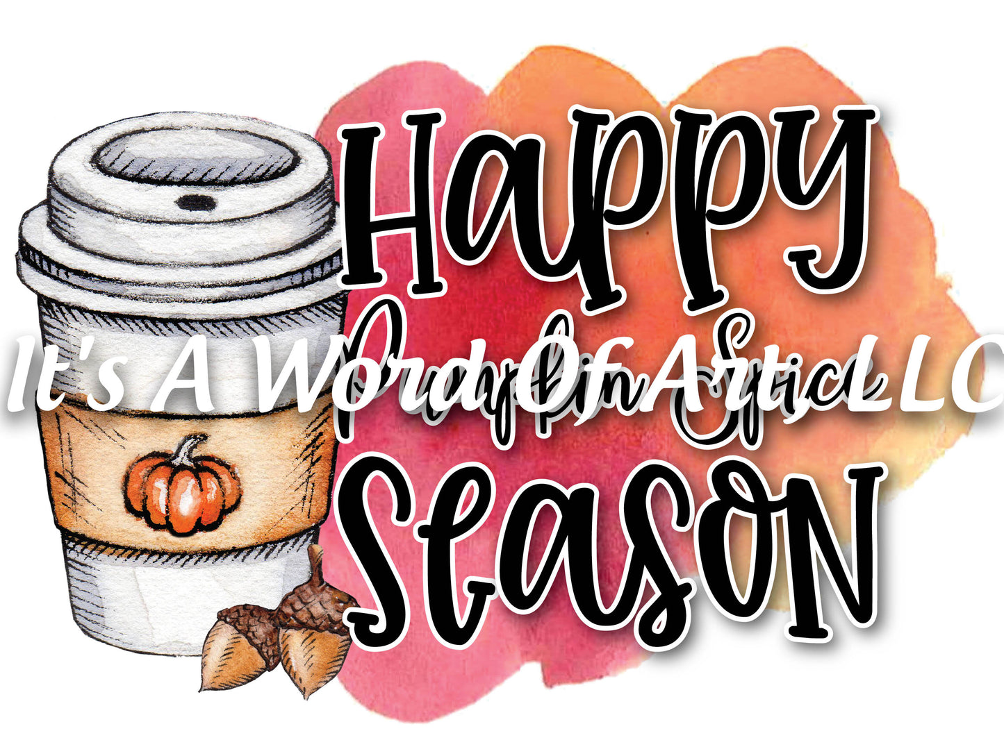 Fall 62 - Happy Pumpkin Spice Season Scarf Flannel Autumn - Sublimation Transfer Set/Ready To Press Sublimation Transfer Sub Transfer