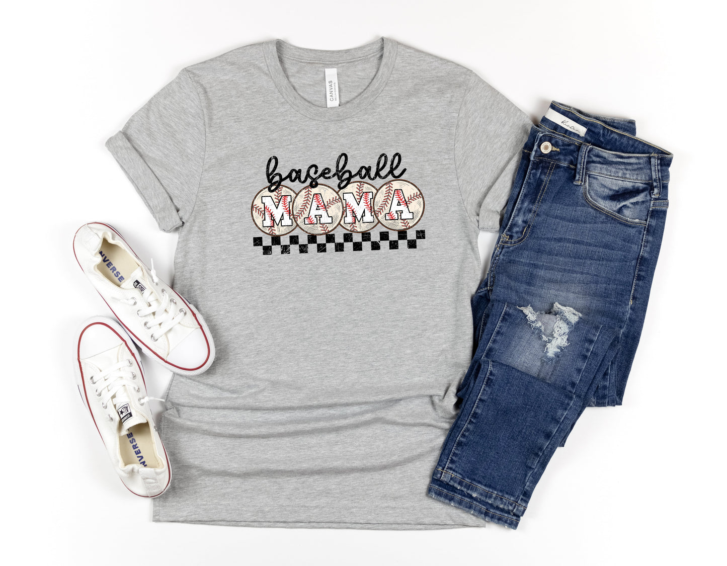 Baseball Mom Retro Adult Shirt- Baseball 327