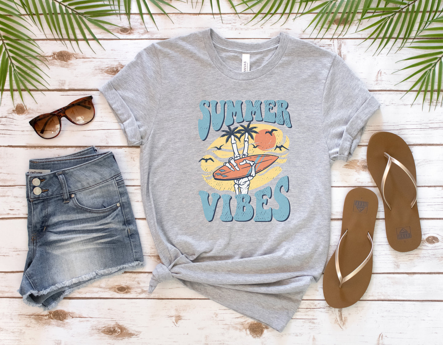 Summer Vibes Retro Adult Shirt- Beach 198