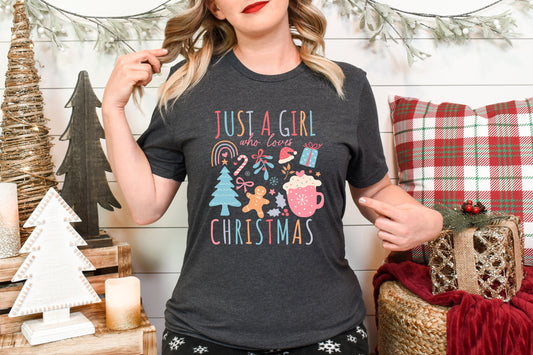 Just A Girl Who Loves Christmas Adult Shirt- Christmas 1547