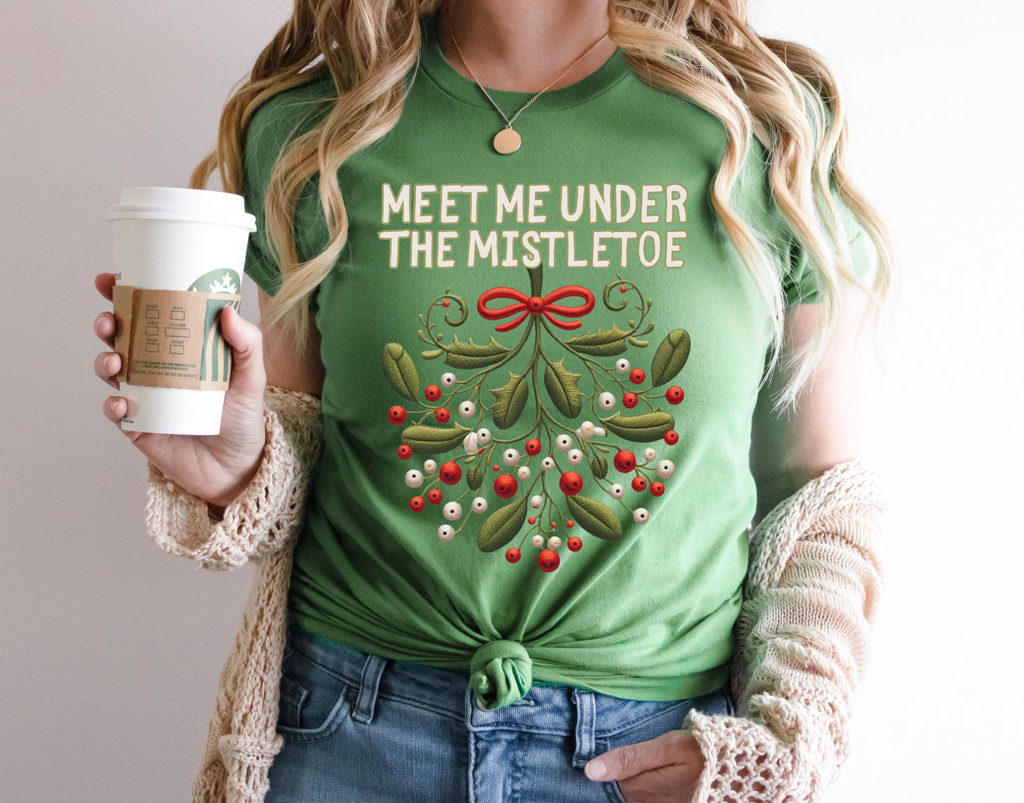 Meet Me Under The Mistletoe Adult Shirt- Christmas 1566