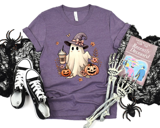 Floral Ghost Adult Shirt-Halloween 529