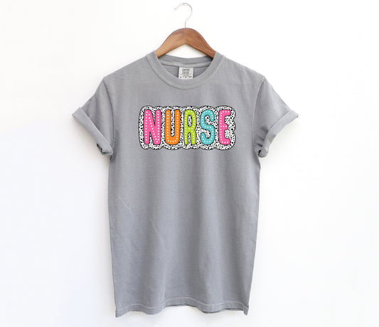 Nurse Dalmation Dots Adult Shirt- Nursing 164