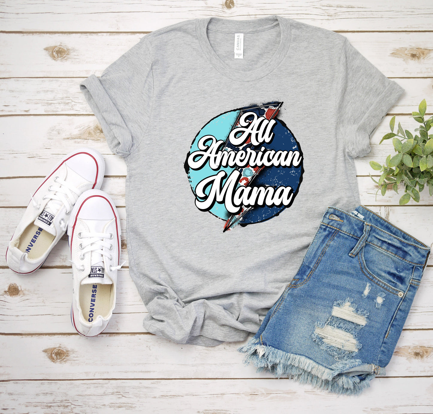 All American Mama Adult Shirt-Patriotic 299