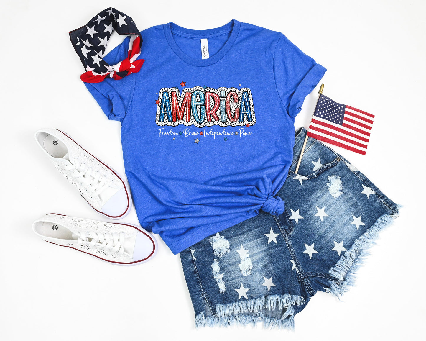 America Dalmation Adult Shirt- Patriotic 318
