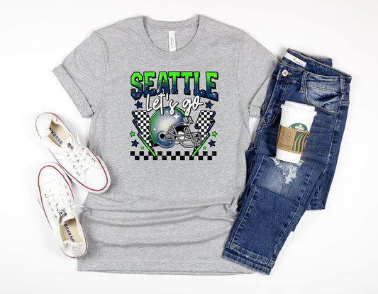 Let's Go Seattle Adult Shirt-Retro Team 13