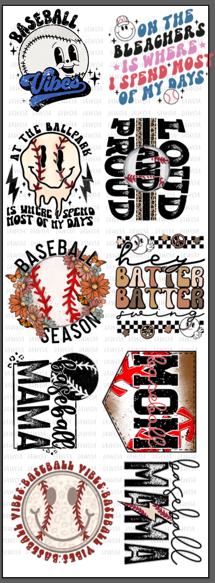 Baseball Gang Sheet