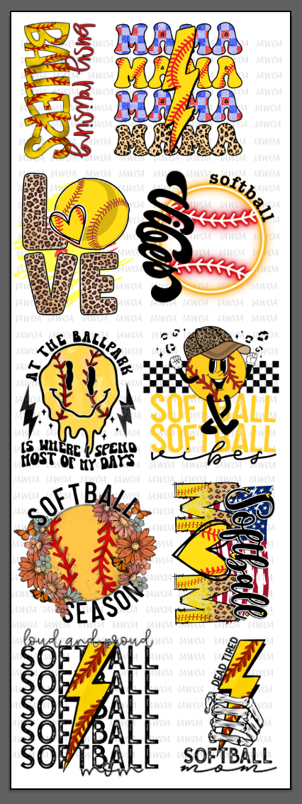 Softball Gang Sheet