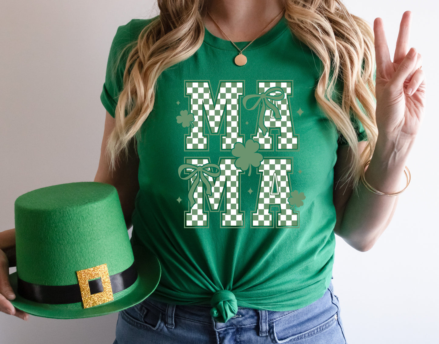 Mama Checker Adult Shirt- St. Patricks 196