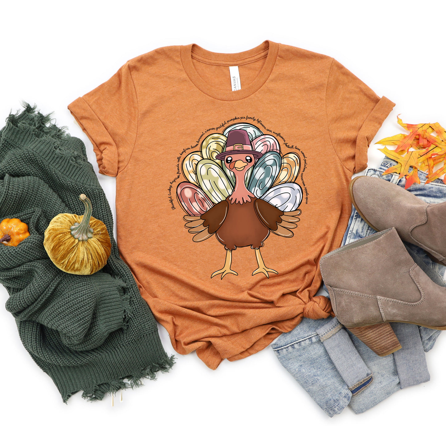 Colorful Turkey Adult Shirt-Thanksgiving 116