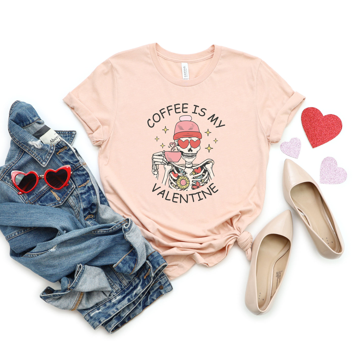 Coffee Is My Valentine Adult Shirt- Valentine 557