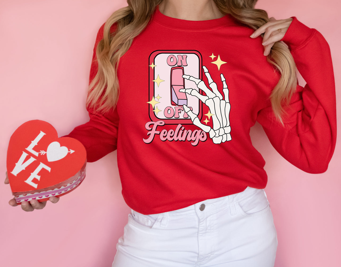 Feelings Adult Sweatshirt- Valentine 590